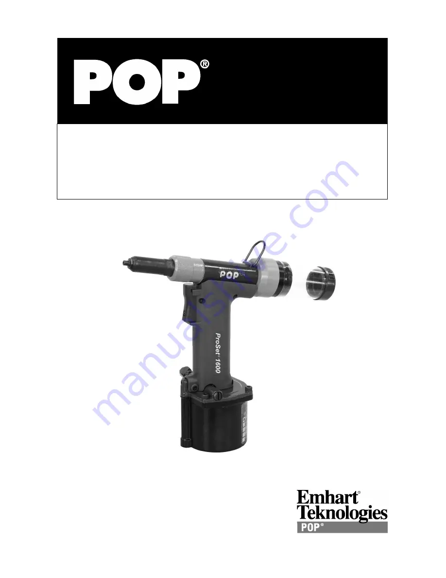 Pop 1600MCS Maintenance Manual Download Page 1