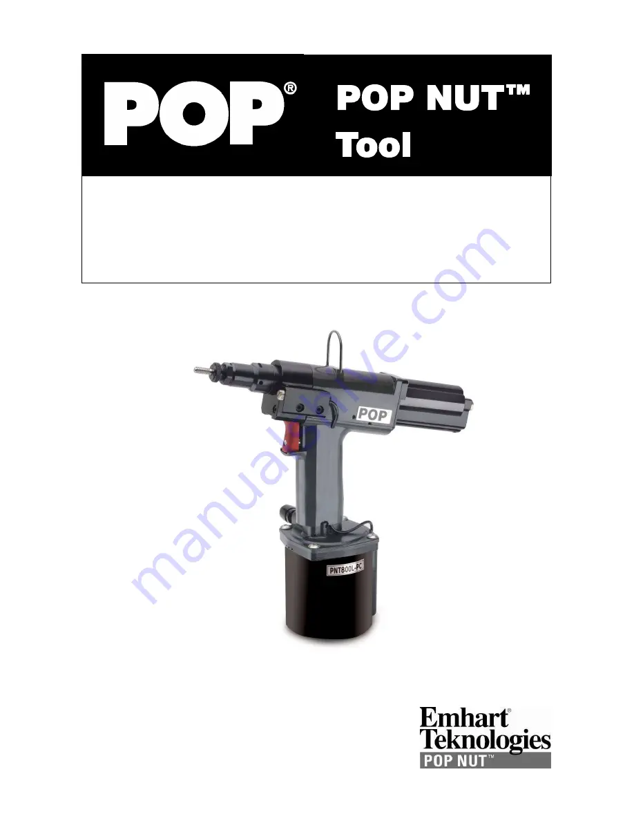 Pop Pop Nut PNT800L-PC Maintenance Manual Download Page 1