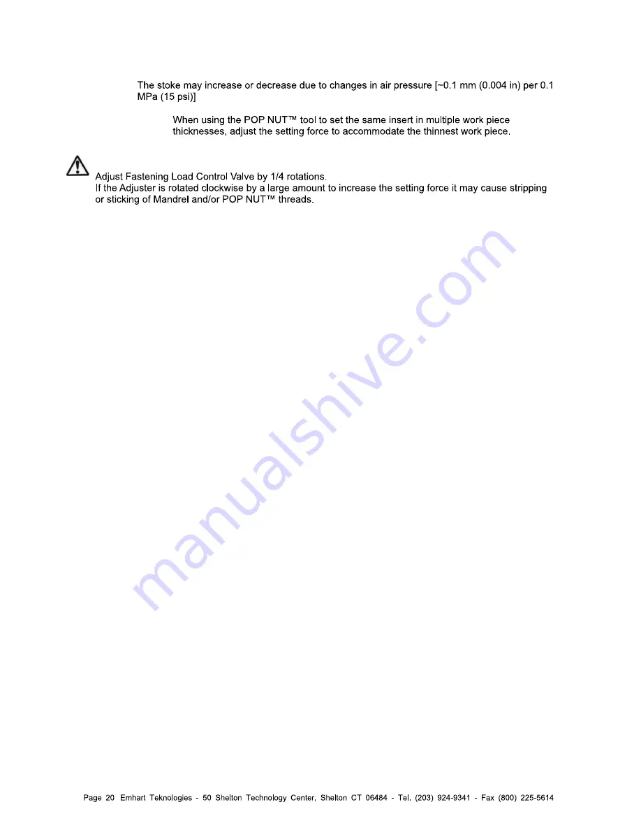 Pop Pop Nut PNT800L-PC Maintenance Manual Download Page 20