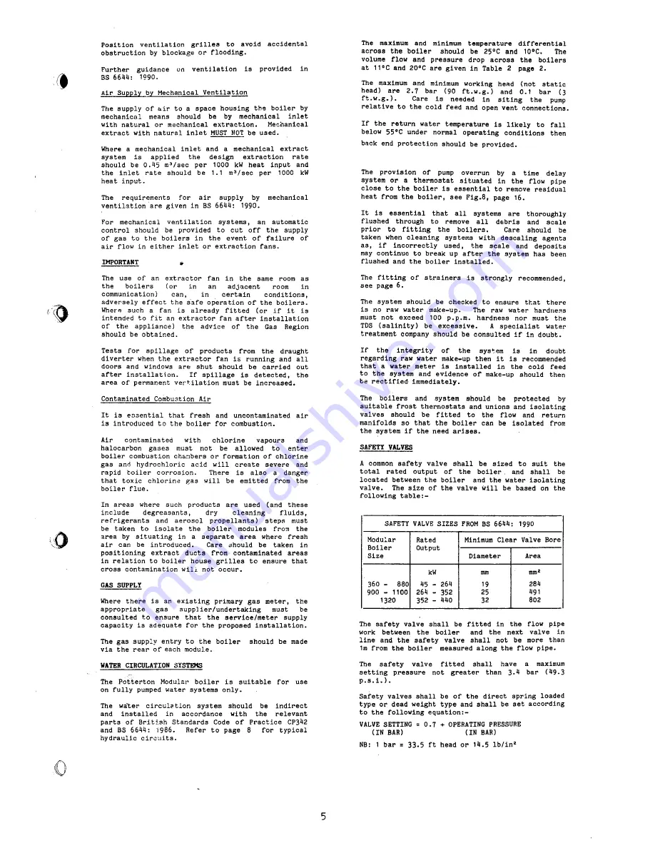 Potterton 1080 Erection Installation, Commissioning & Servicing Instructions Download Page 5