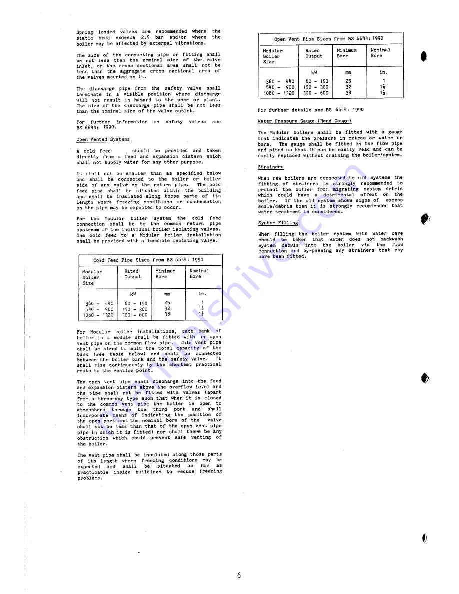 Potterton 1080 Erection Installation, Commissioning & Servicing Instructions Download Page 6