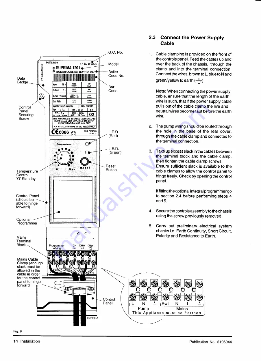 Potterton Suprima 100L Installation & Service Instructions Manual Download Page 58