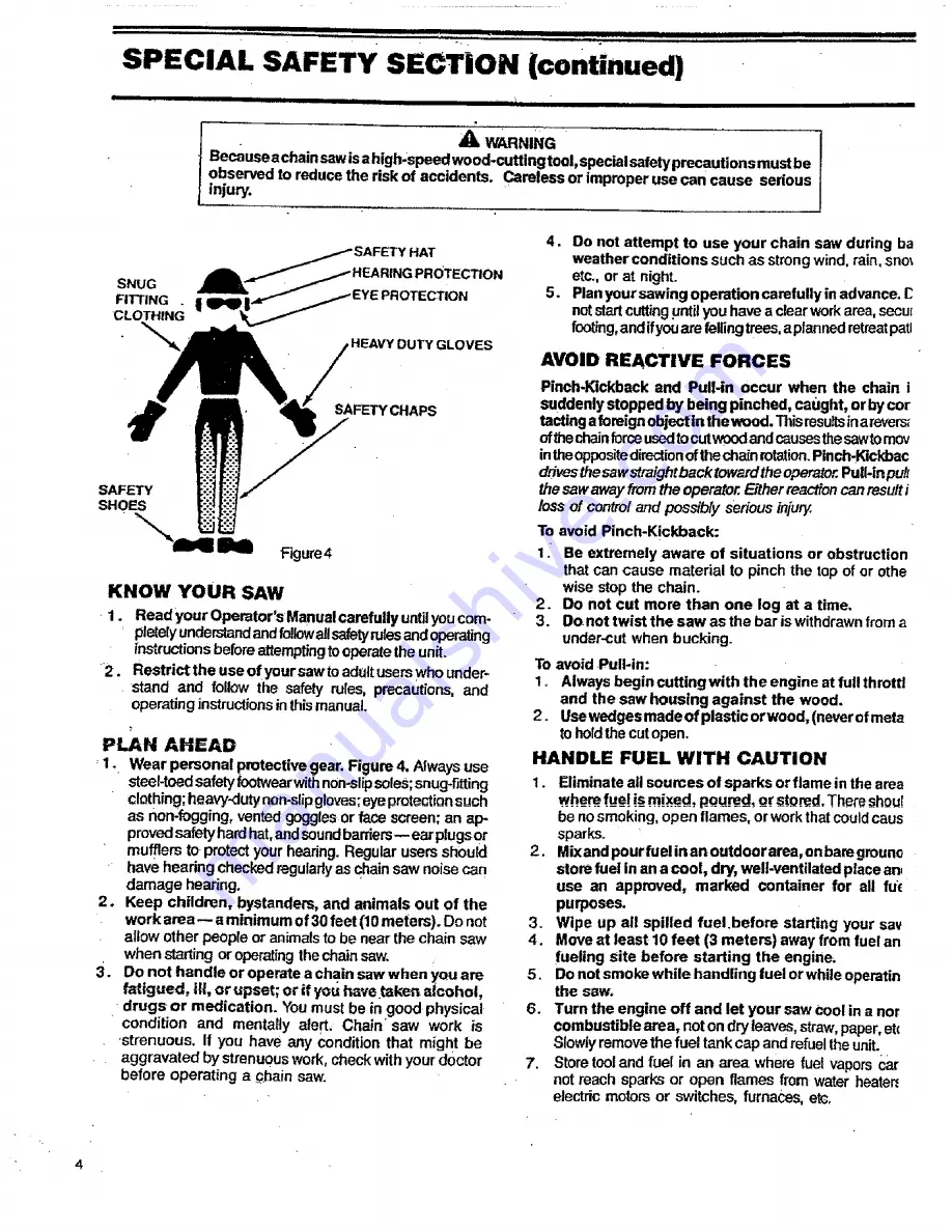 Poulan Pro 1800 Operator'S Manual Download Page 4