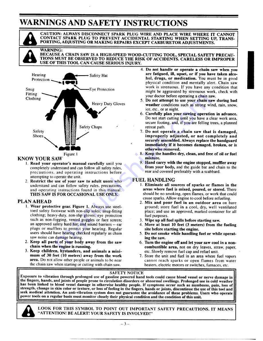 Poulan Pro 1995-03 User Manual Download Page 3