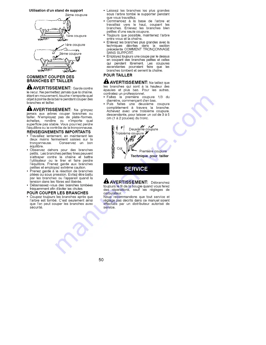 Poulan Pro 2250 LE Instruction Manual Download Page 50