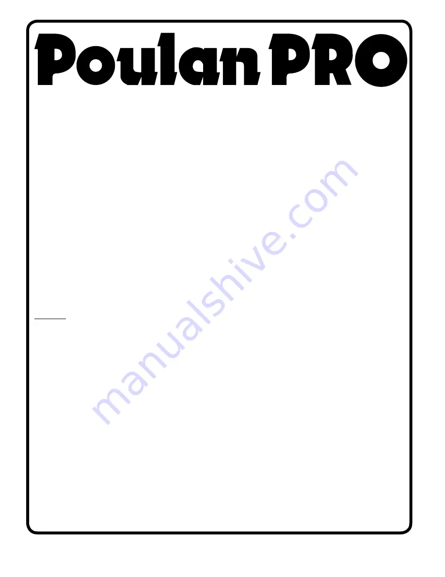 Poulan Pro PK1942LT Operator'S Manual Download Page 30