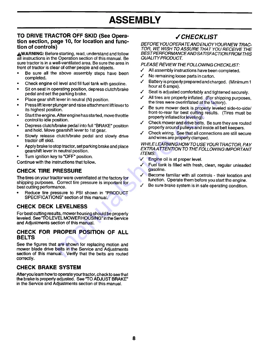 Poulan Pro PO1538A Owner'S Manual Download Page 8