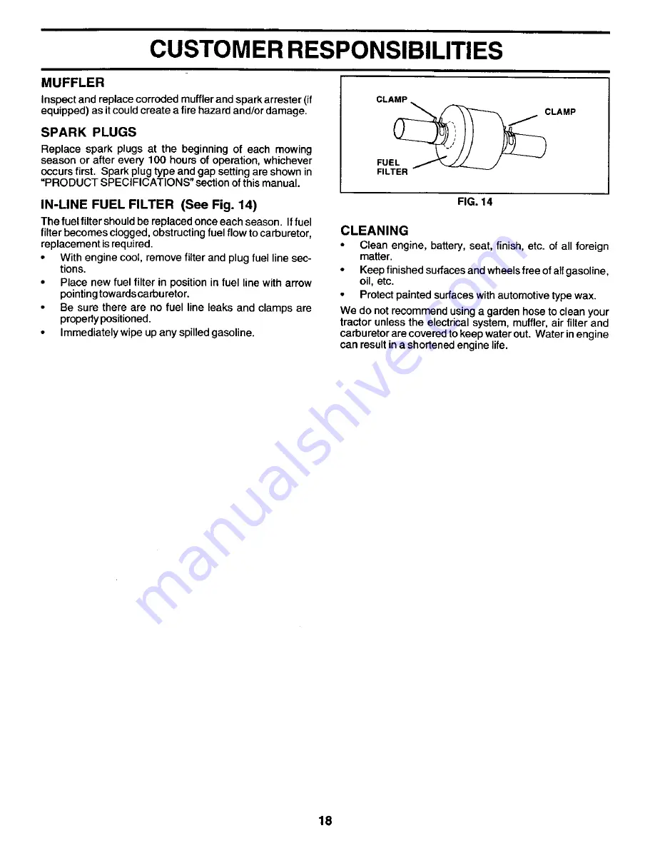 Poulan Pro PO1538A Owner'S Manual Download Page 18