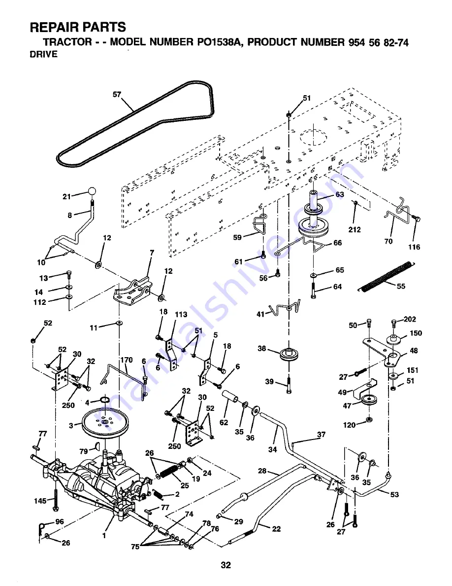 Poulan Pro PO1538A Owner'S Manual Download Page 32