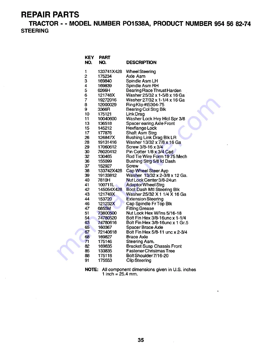 Poulan Pro PO1538A Owner'S Manual Download Page 35