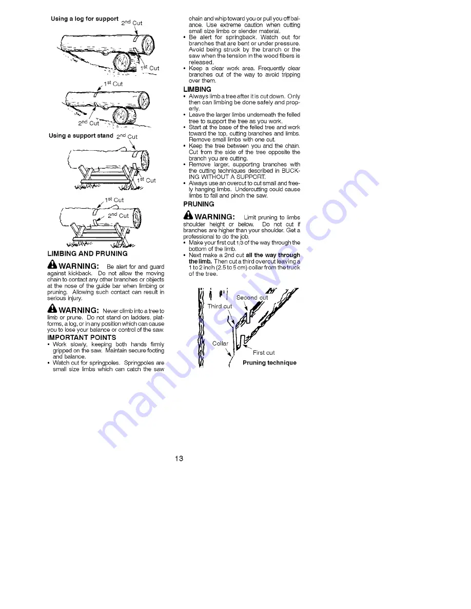 Poulan Pro PP4218AVHD Instruction Manual Download Page 13