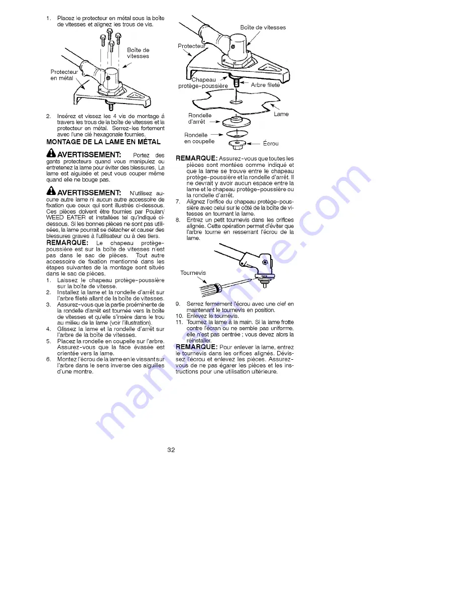 Poulan Pro PPB4000C Instruction Manual Download Page 32