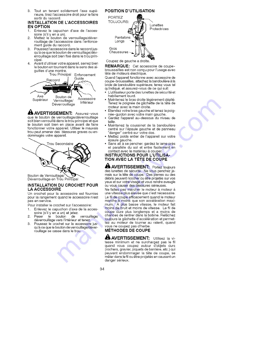 Poulan Pro PPB4000C Instruction Manual Download Page 34