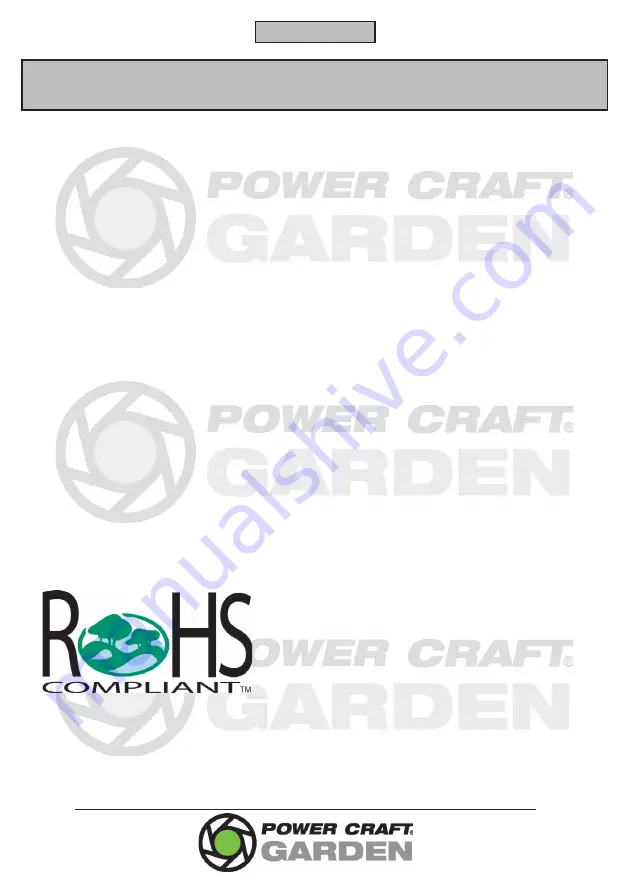 Power Craft Garden 89063 Instruction Manual Download Page 27