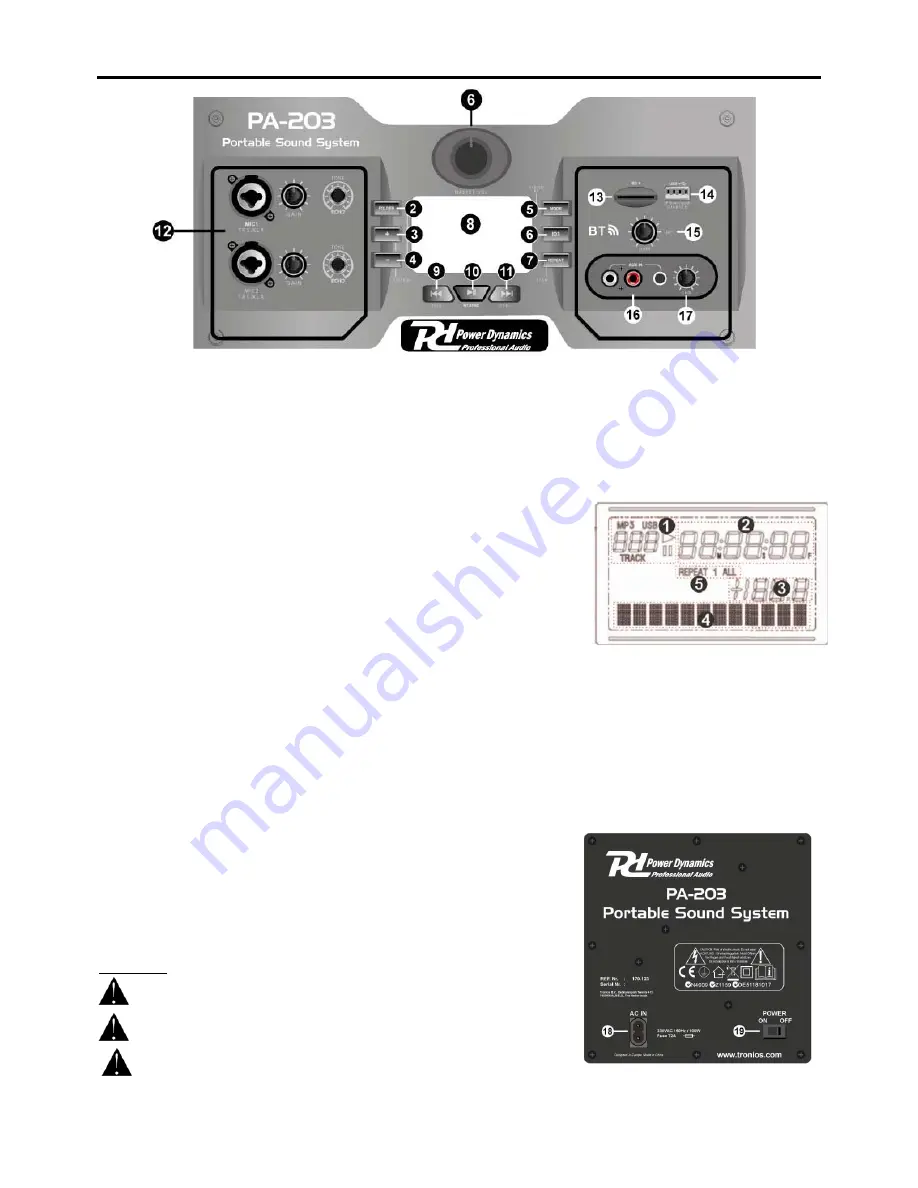 Power Dynamics PA203 Скачать руководство пользователя страница 12