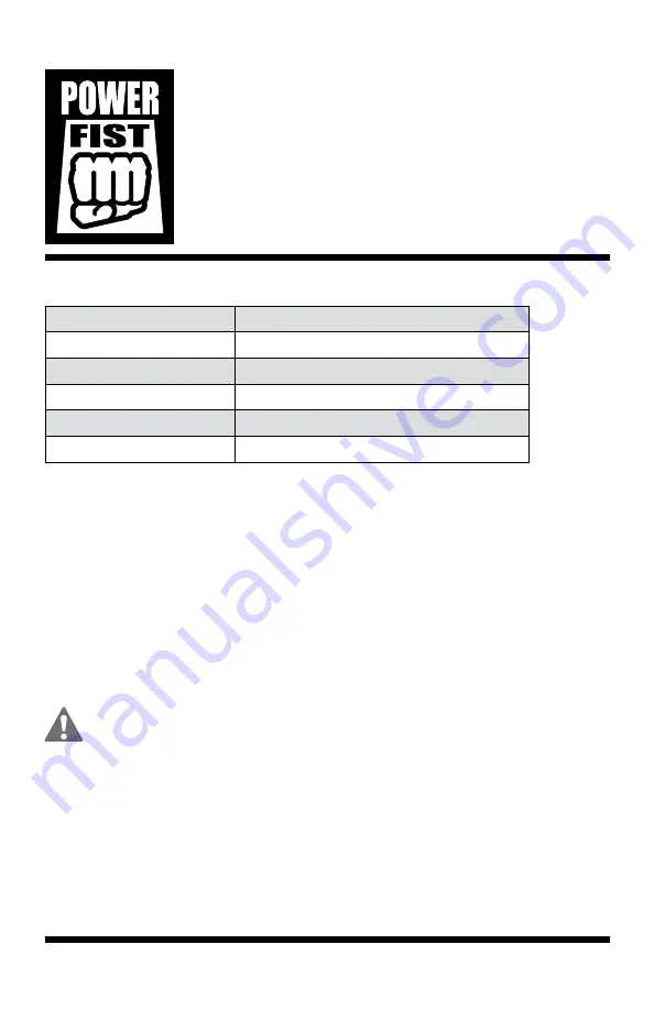 Power Fist 8541898 Operator'S Manual Download Page 15