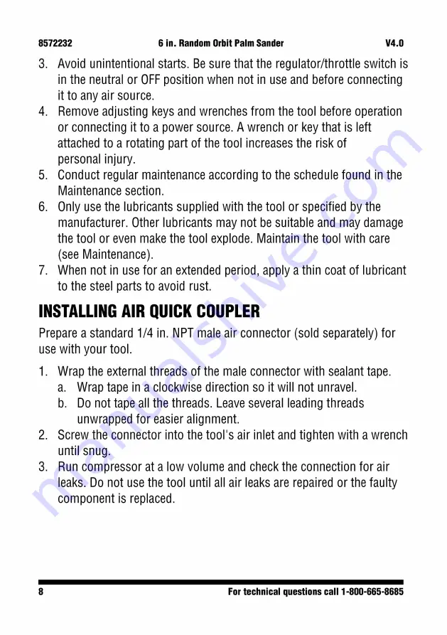 Power Fist 8572232 User Manual Download Page 8