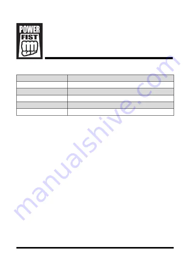 Power Fist 8706012 User Manual Download Page 16