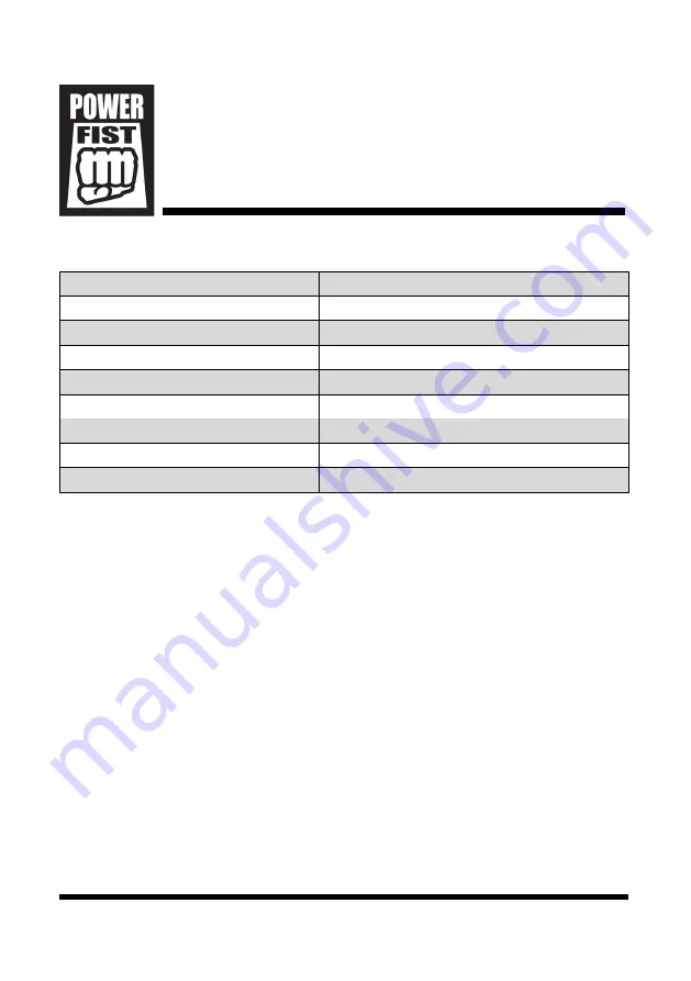 Power Fist 8970436 Скачать руководство пользователя страница 12