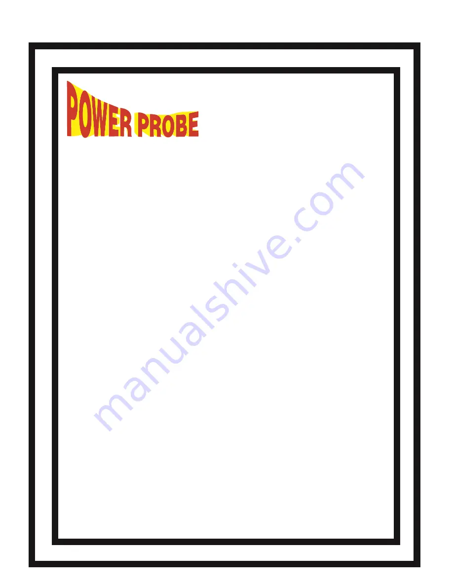 Power Probe I Instruction Manual Download Page 1