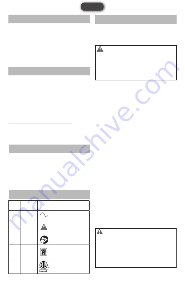 POWER SMITH PWLD140T Operator'S Manual Download Page 5