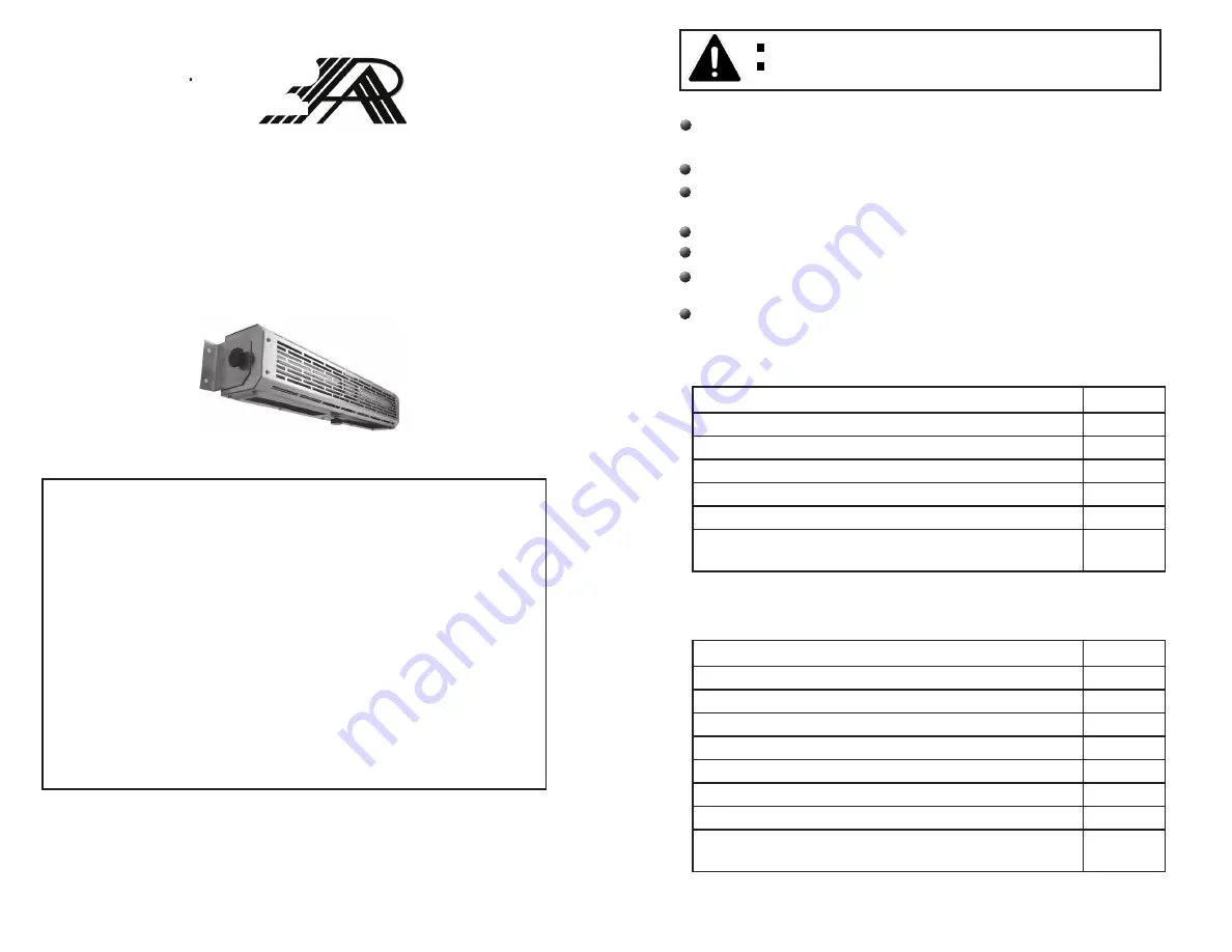 Powered Aire PTW Series Скачать руководство пользователя страница 1