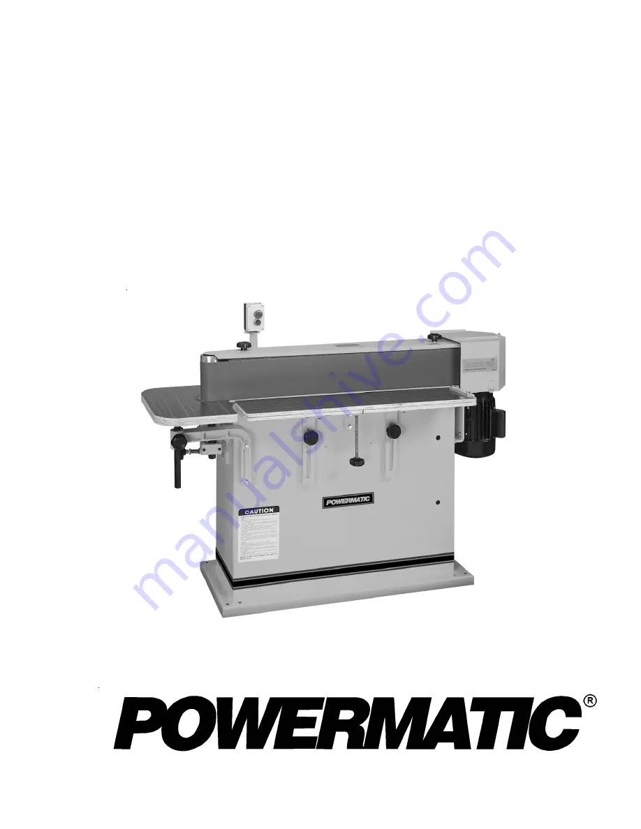 Powermatic 6108 Instruction Manual And Parts List Download Page 1