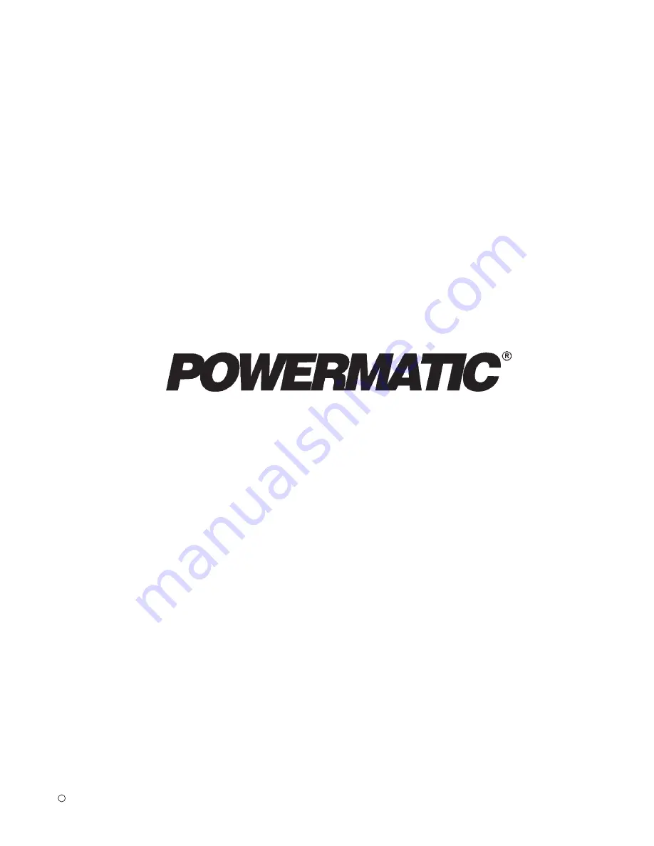 Powermatic 6108 Скачать руководство пользователя страница 20