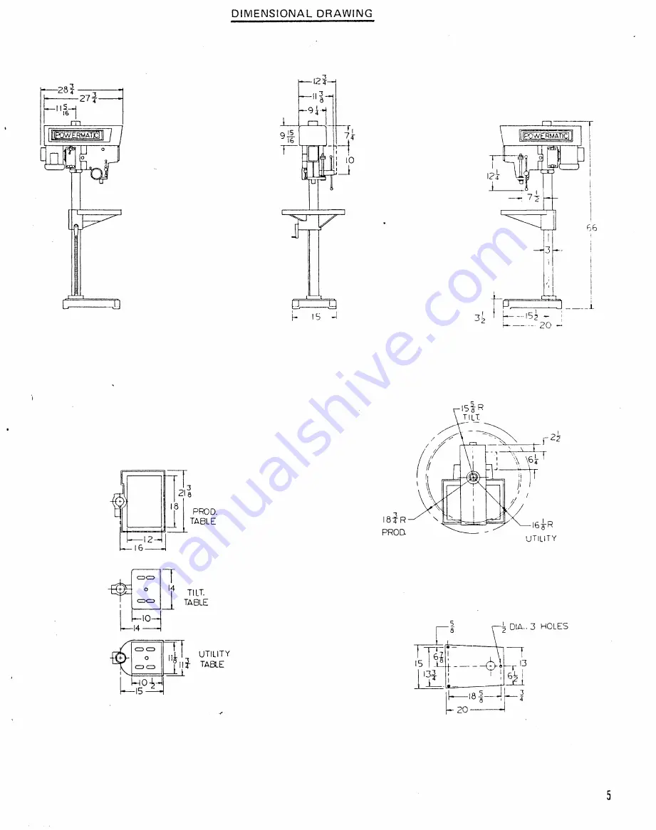 Powermatic Better By Design 1150-A Maintenance Instructions And Parts List Download Page 5