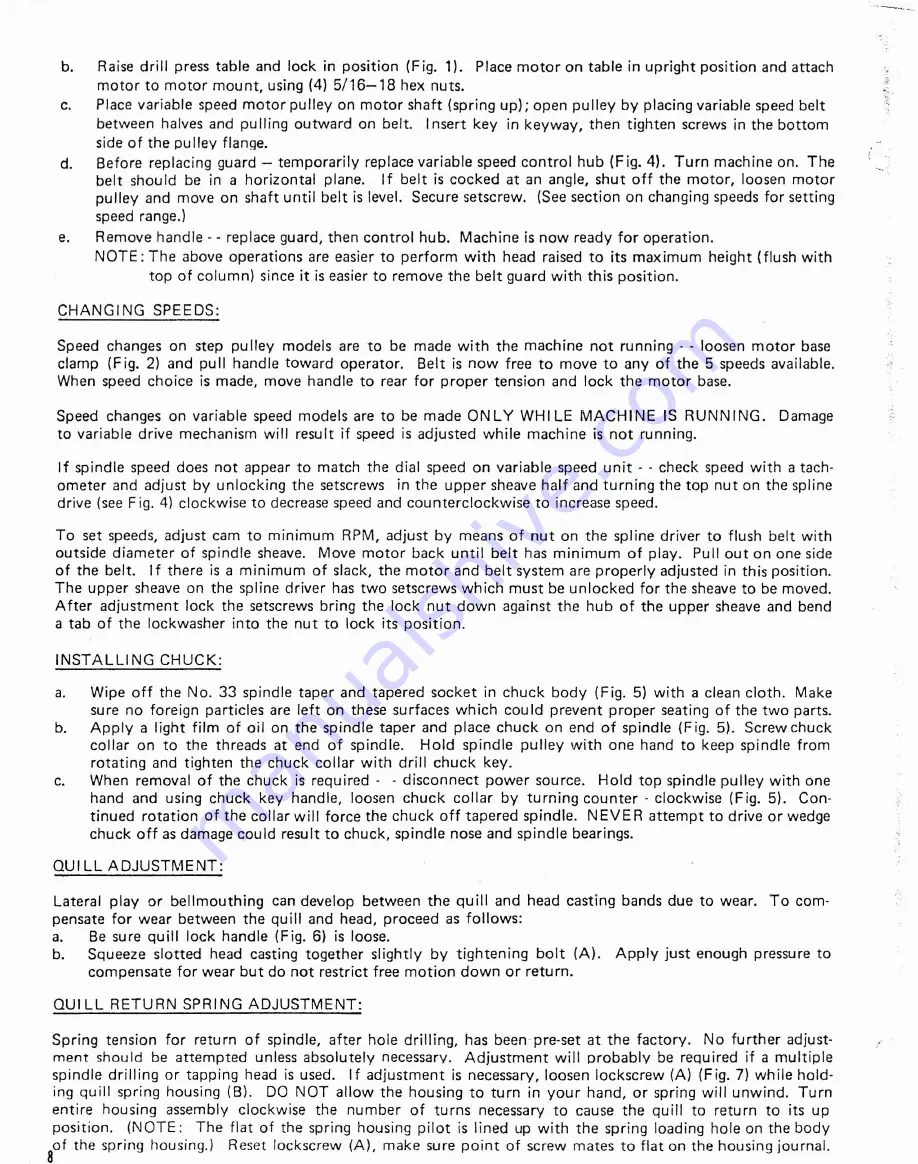 Powermatic Better By Design 1150-A Maintenance Instructions And Parts List Download Page 8