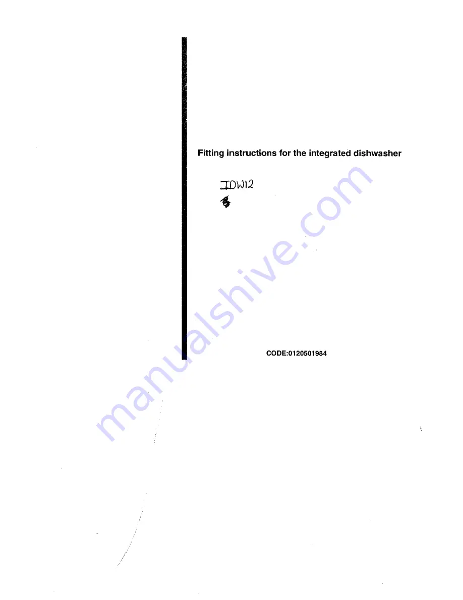 PowerPoint idw12 Fitting Instructions Manual Download Page 1