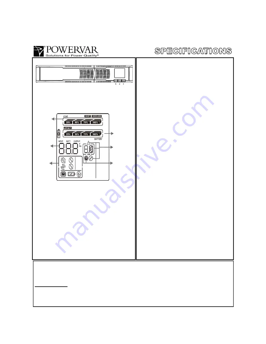 Powervar ACDEF1000-11 User Instruction Manual Download Page 45