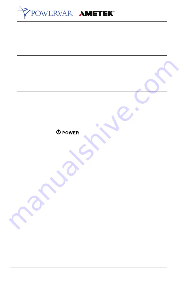 Powervar AMETEK 3300 Series User Manual Download Page 50