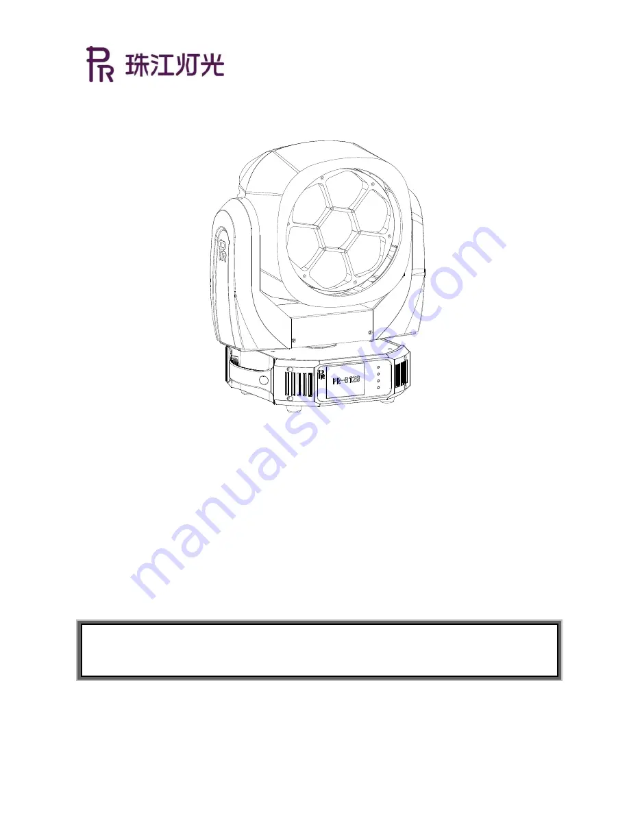 PR Lighting PR-8128 Manual Download Page 1