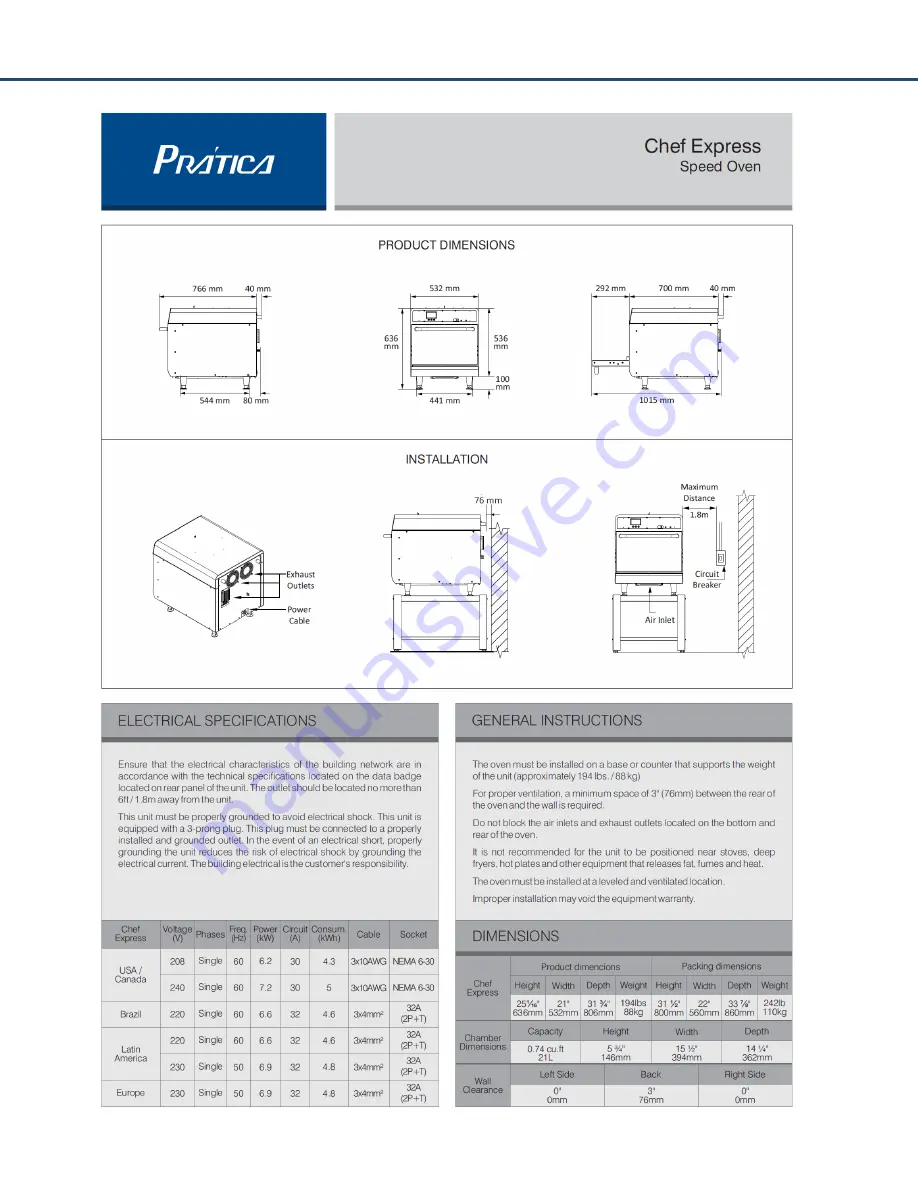 Pratica Chef Express Скачать руководство пользователя страница 12