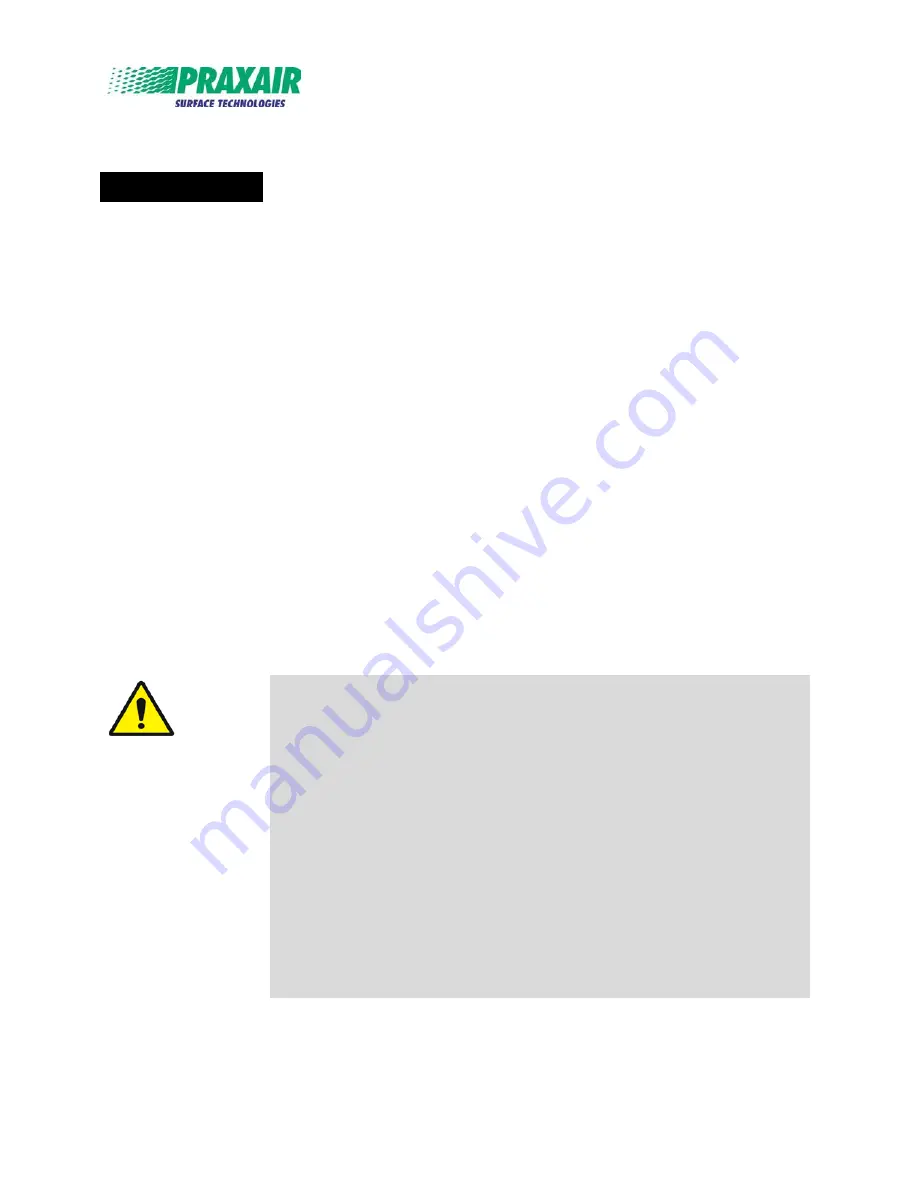 Praxair 1264 Operator'S Manual Download Page 12