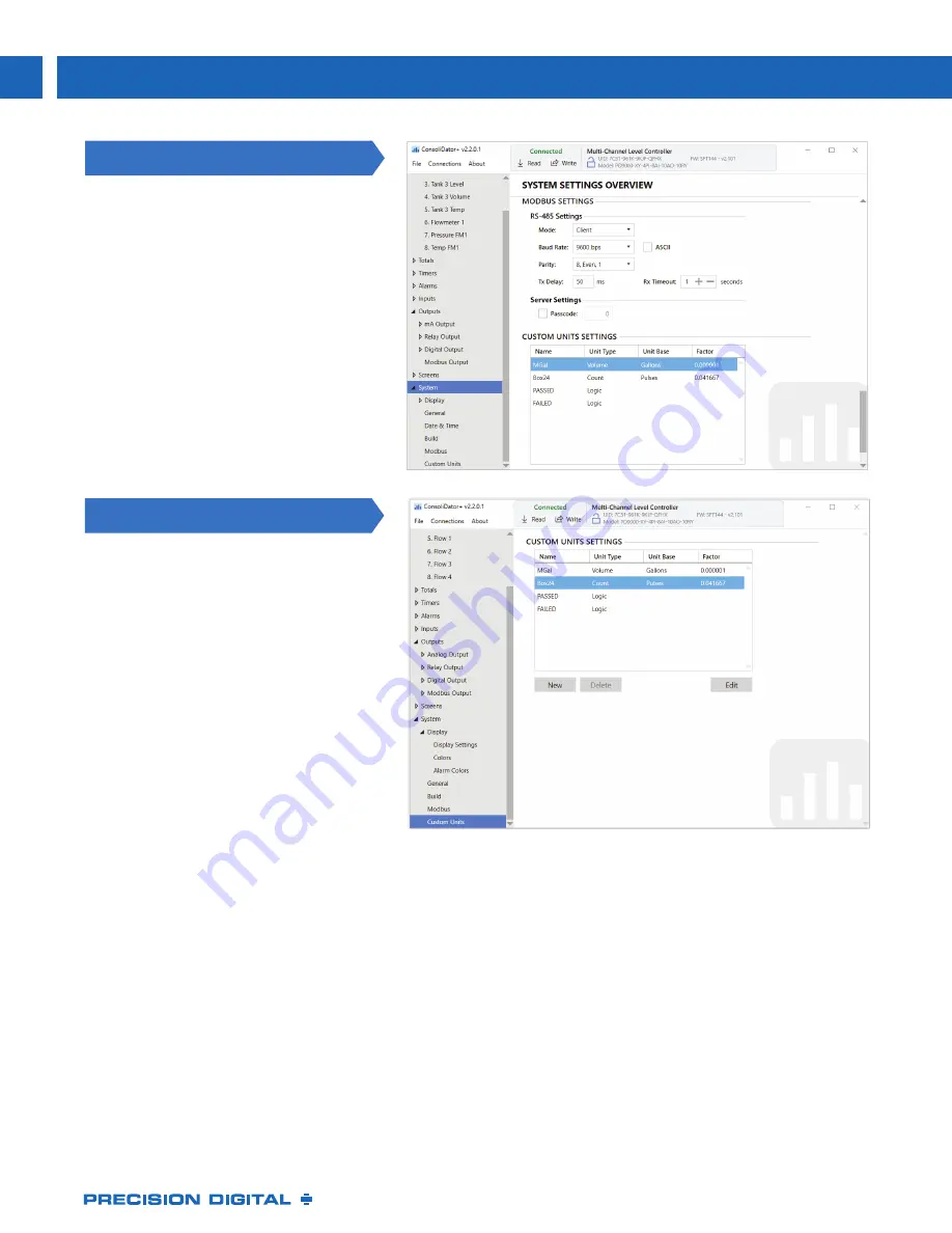 Precision Digital Corporation ConsoliDator Plus PD9000 Instruction Manual Download Page 12