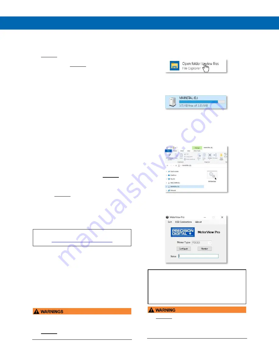 Precision Digital Corporation ProVu PD6210 Instruction Manual Download Page 15