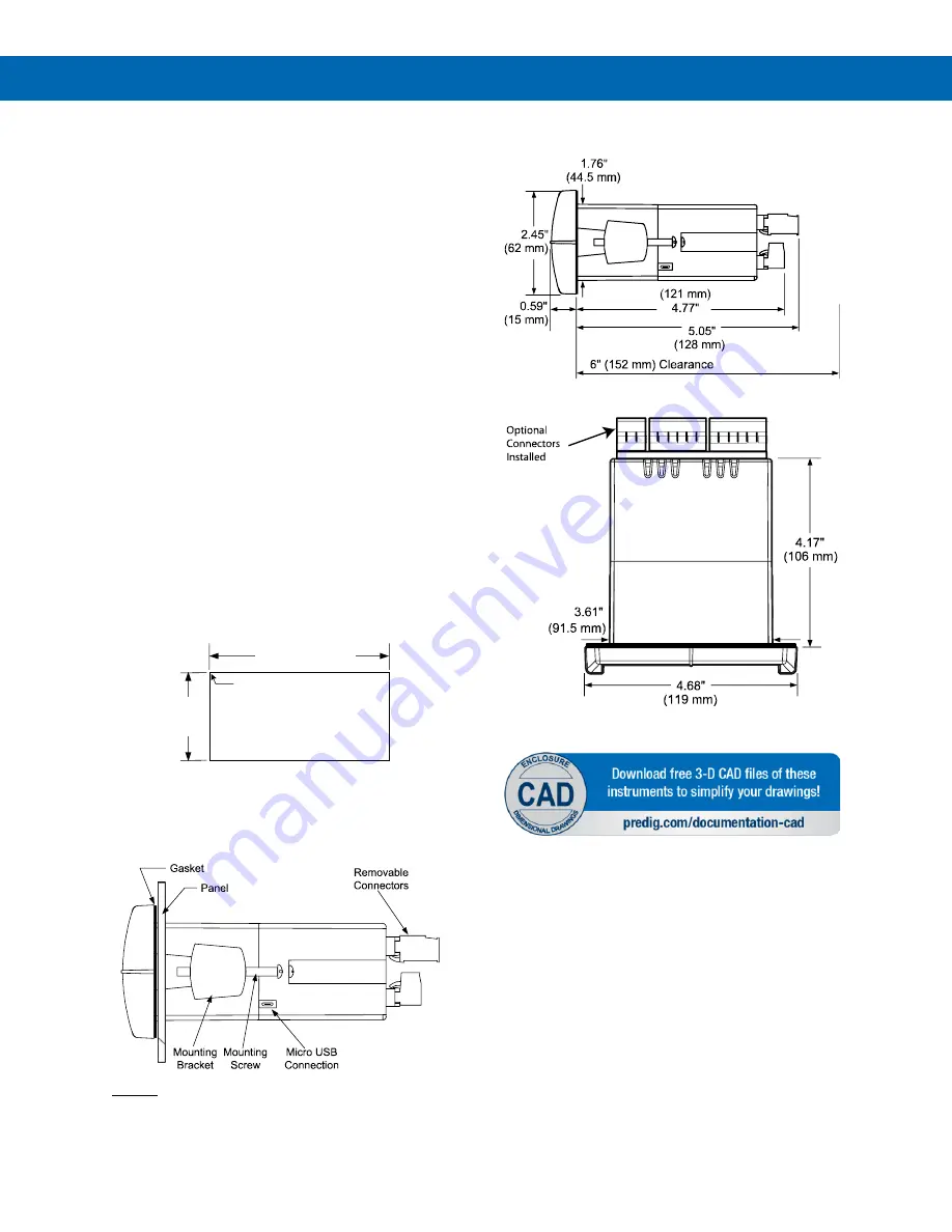 Precision Digital Corporation ProVu PD6310-WM Instruction Manual Download Page 14