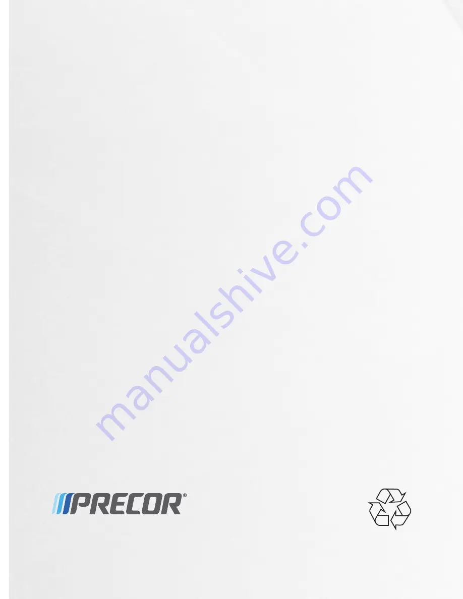 Precor RBK 615 Assembling And Maintaining Manual Download Page 60