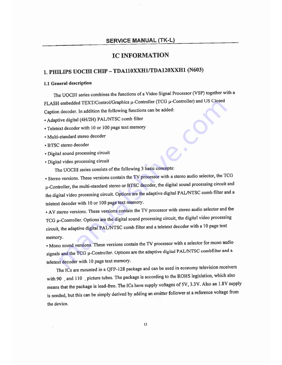 Premier CTV-2642SR Service Manual Download Page 13