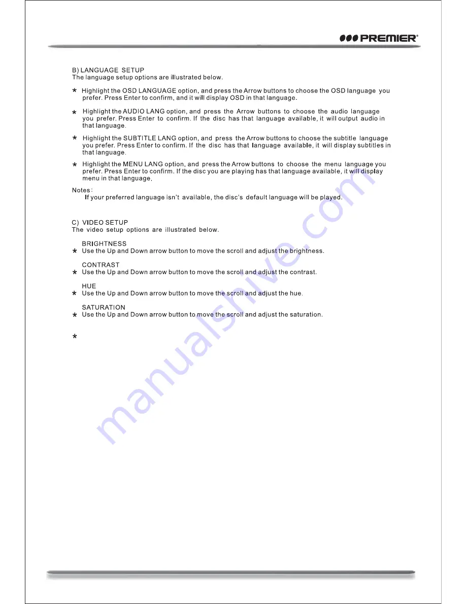 Premier SX-2558DU Instruction Manual Download Page 18