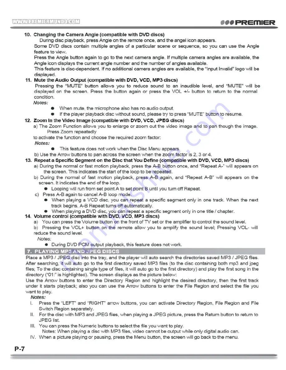 Premier SX-4248DU Instruction Manual Download Page 15