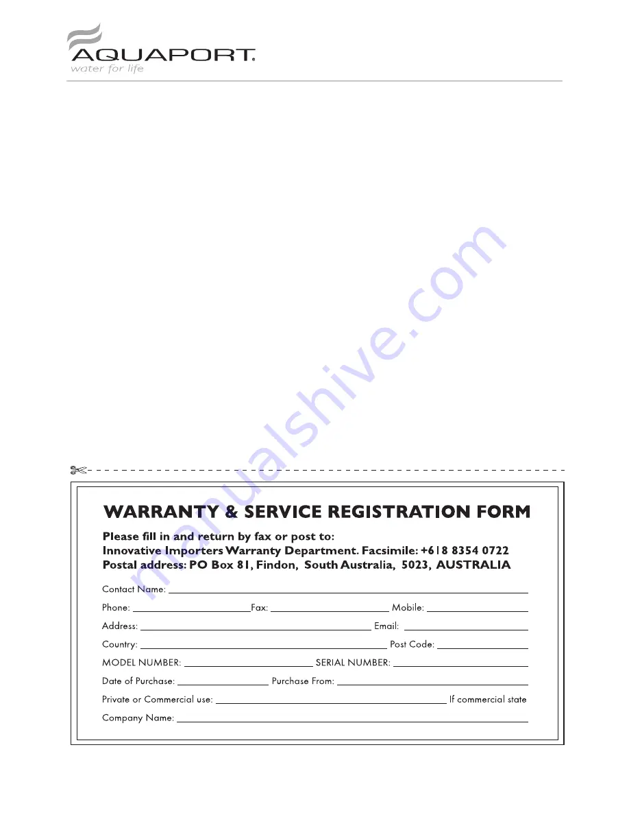 Premium AQP-SFS3-B User Manual Download Page 10