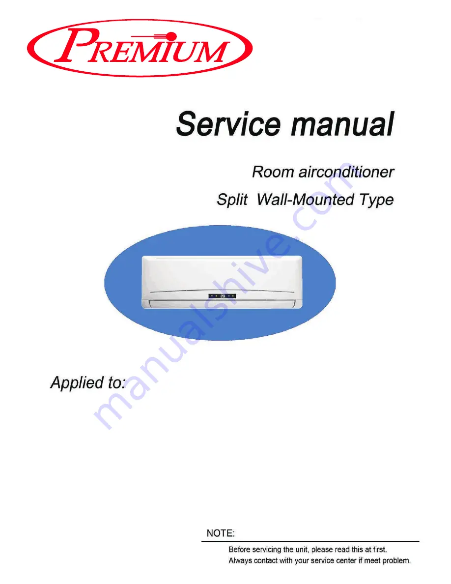 Premium PAC12028A Service Manual Download Page 1