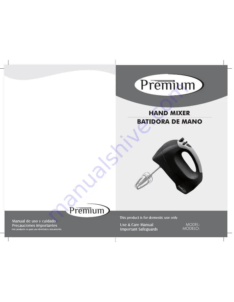 Premium PHM426B Use And Care Manual Download Page 1