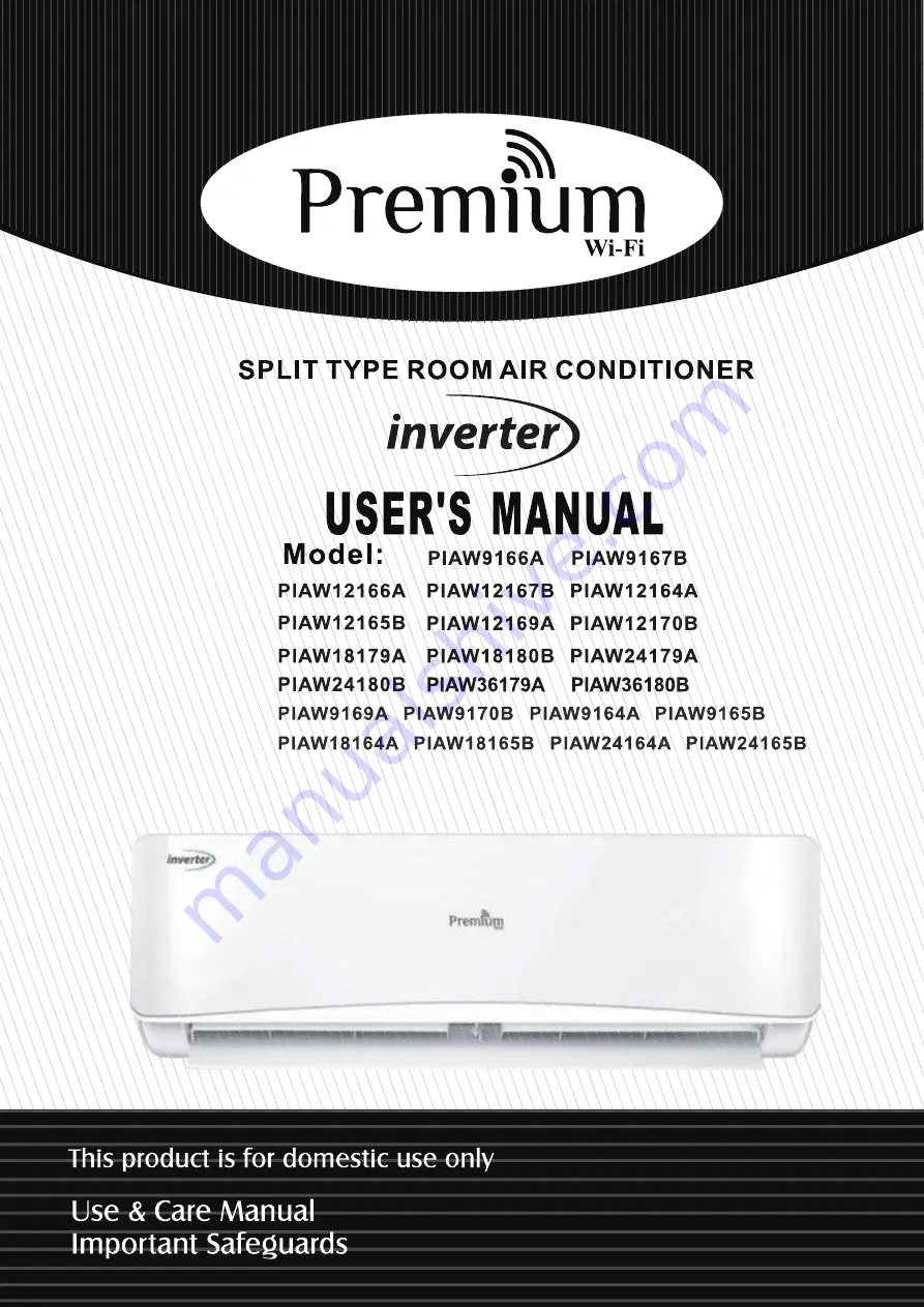 Premium PIAW Series User Manual Download Page 1