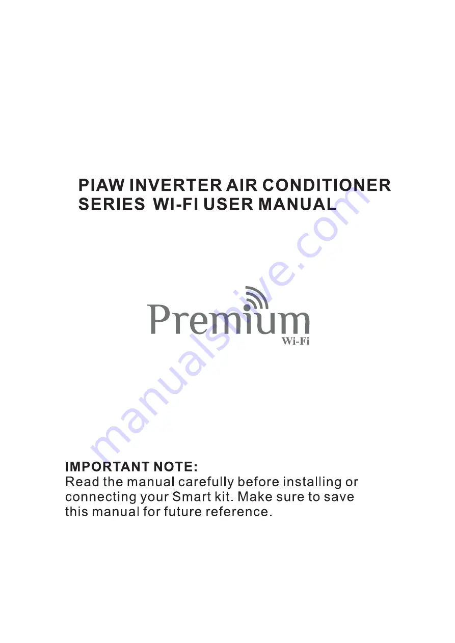 Premium PIAW Series User Manual Download Page 9