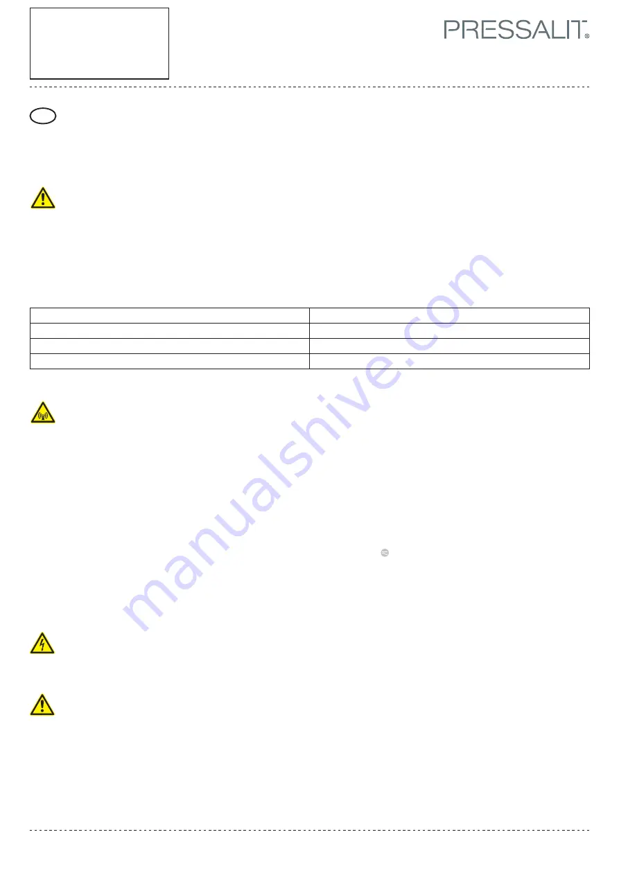 Pressalit MATRIX R485019 Mounting Instruction Download Page 10