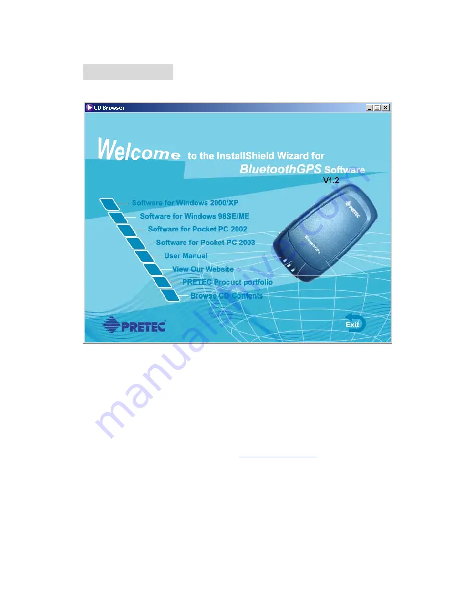 Pretec BluetoothGPS User Manual Download Page 13